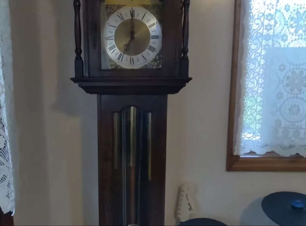 Close up of grandfather clock