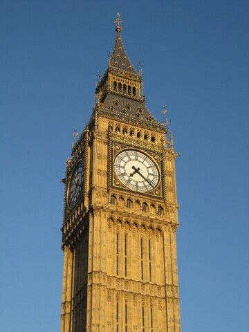 the clock tower of the Houses of Parliament. London