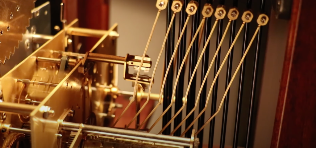 Mechanism on the chimes clock